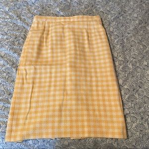 Vintage yellow gingham skirt